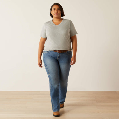 Rebar Cotton Strong Standard V-Neck T-Shirt Women | Ariat discount