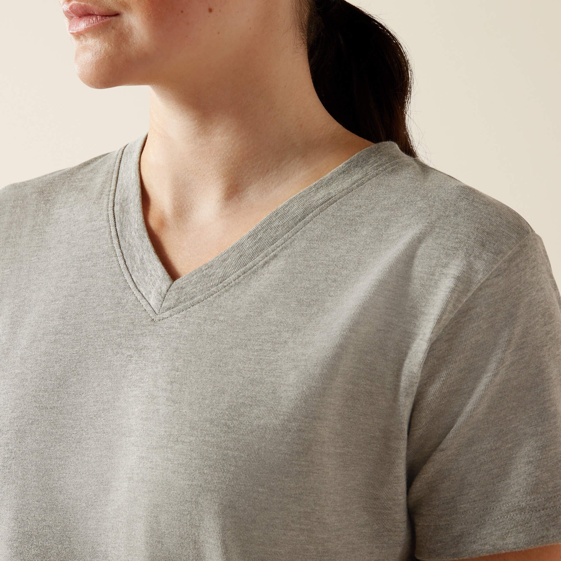Rebar Cotton Strong Standard V-Neck T-Shirt Women | Ariat discount