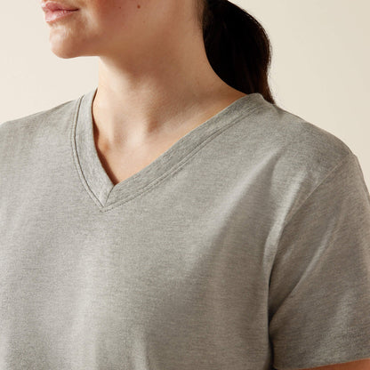 Rebar Cotton Strong Standard V-Neck T-Shirt Women | Ariat discount