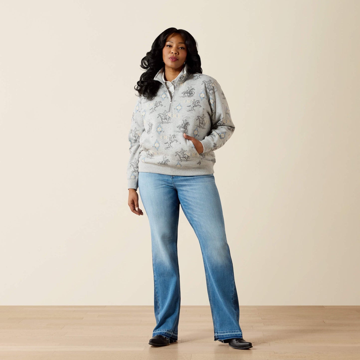 Sapphire 1/2 Zip Sweatshirt Women | Ariat discount