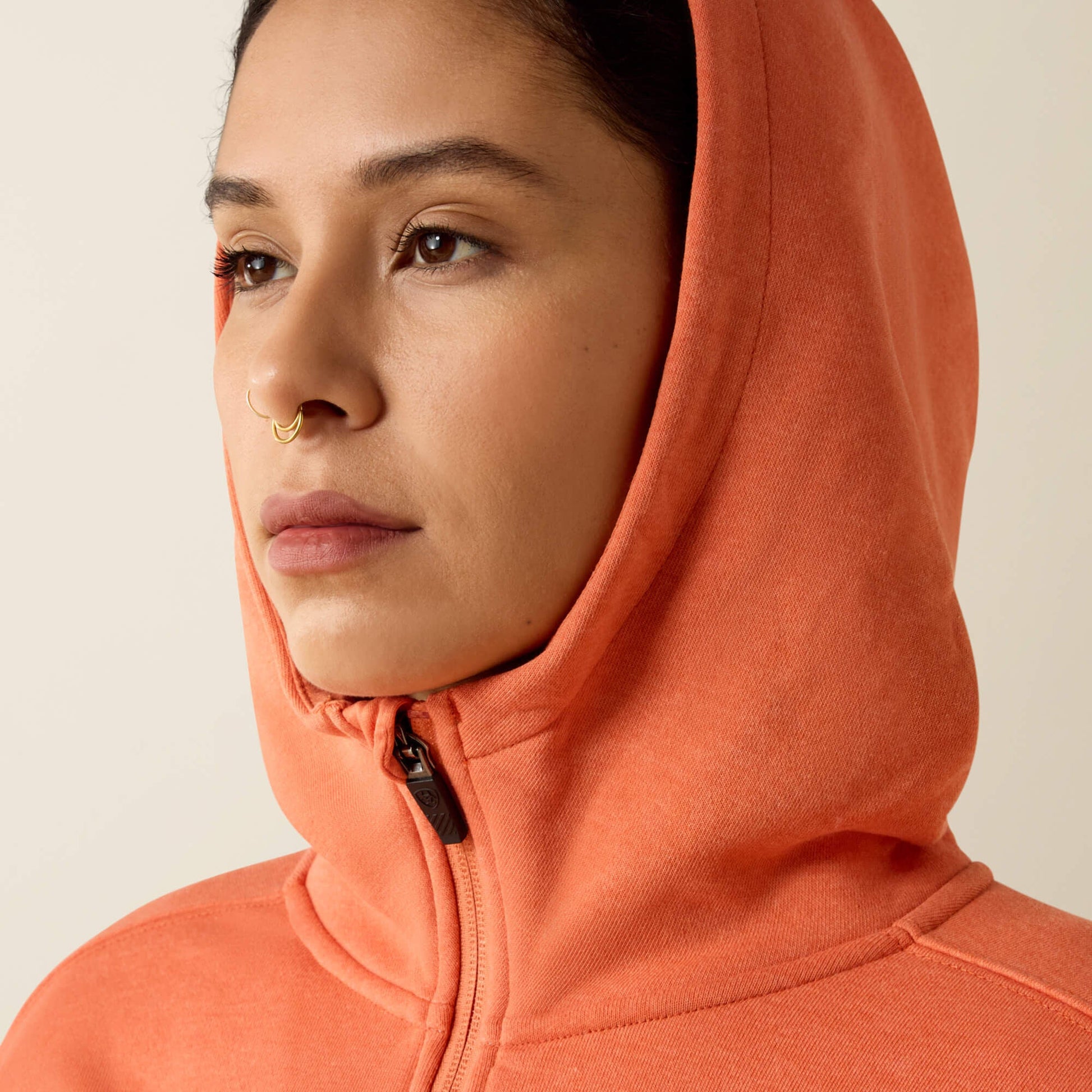 Rebar Lightweight Logo 1/2 Zip Hoodie Women | Ariat outlet