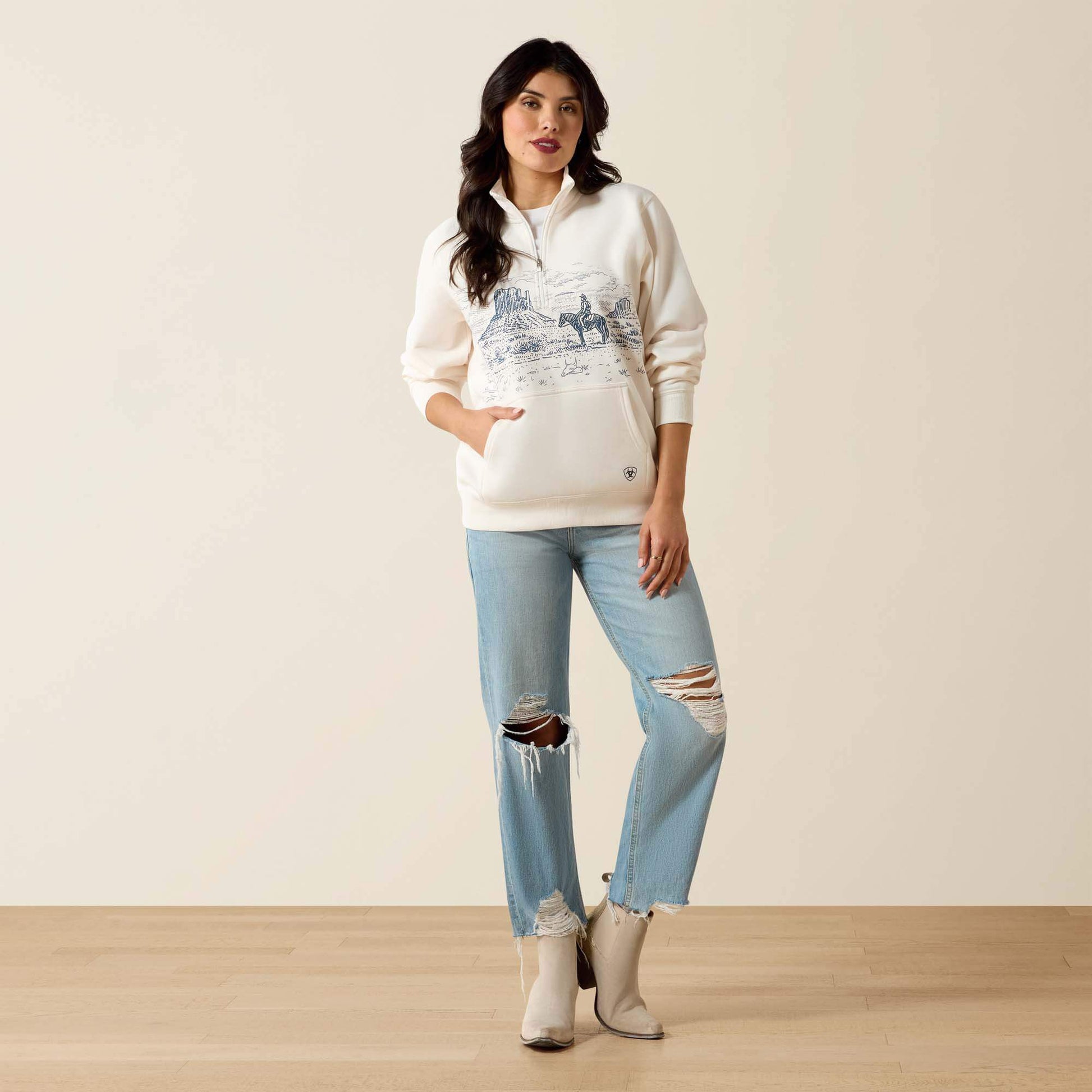 Traveler 1/2 Zip Sweatshirt Women | Ariat for sale