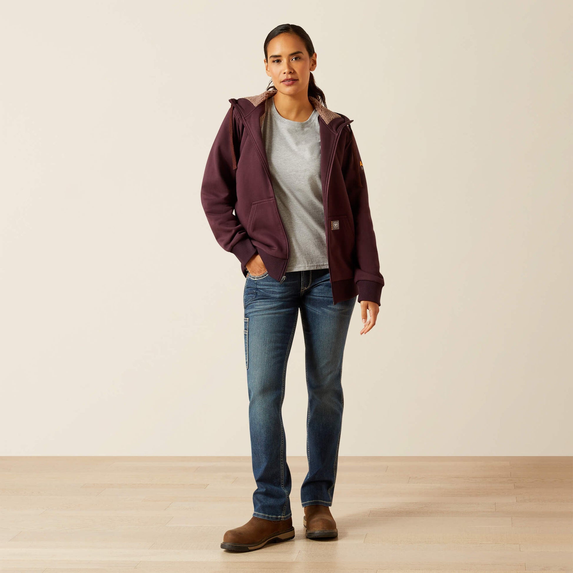 Rebar All-Weather Sherpa Full Zip Hoodie Women | Ariat outlet