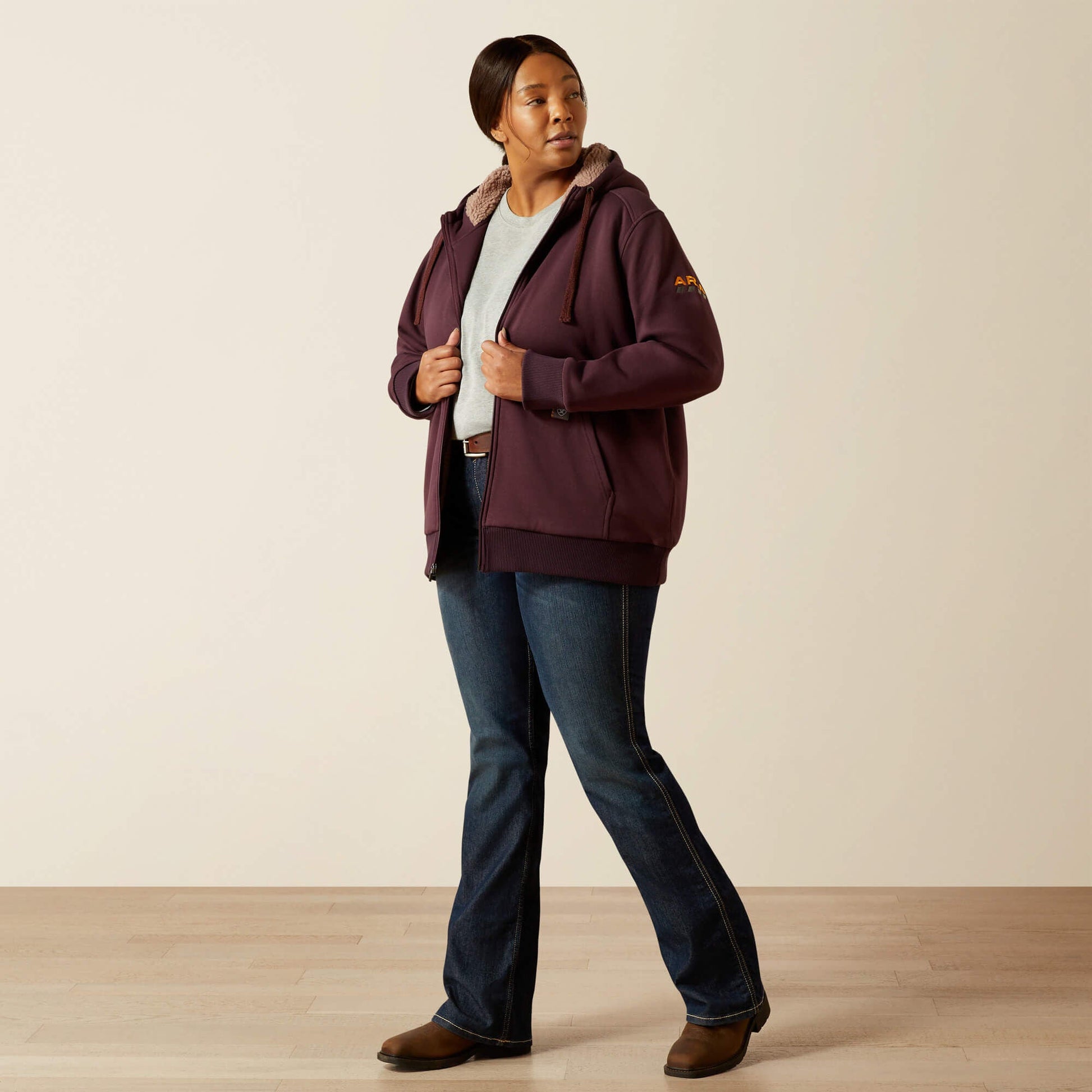 Rebar All-Weather Sherpa Full Zip Hoodie Women | Ariat outlet