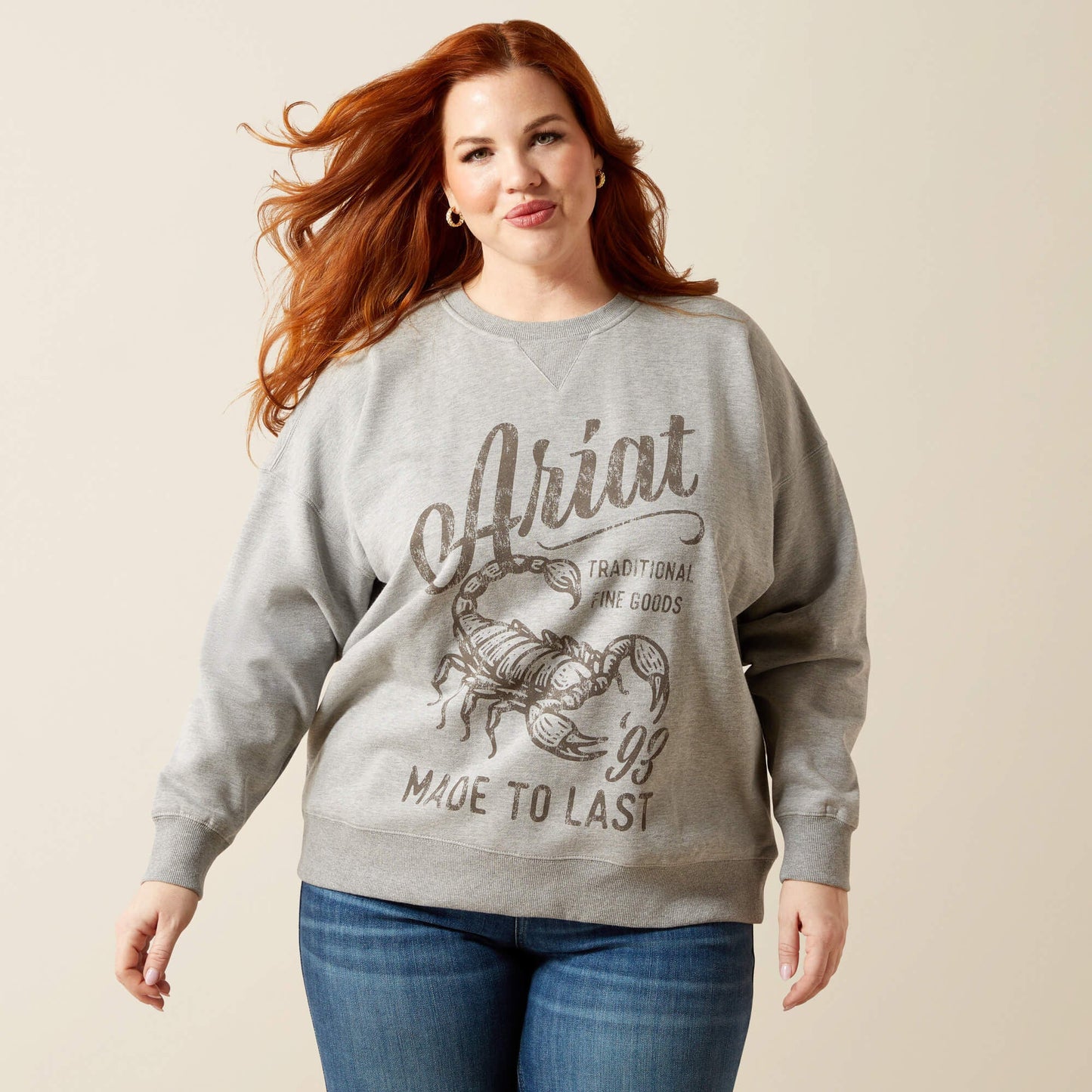 Scorpion Script Oversized Sweatshirt Women | Ariat on sale