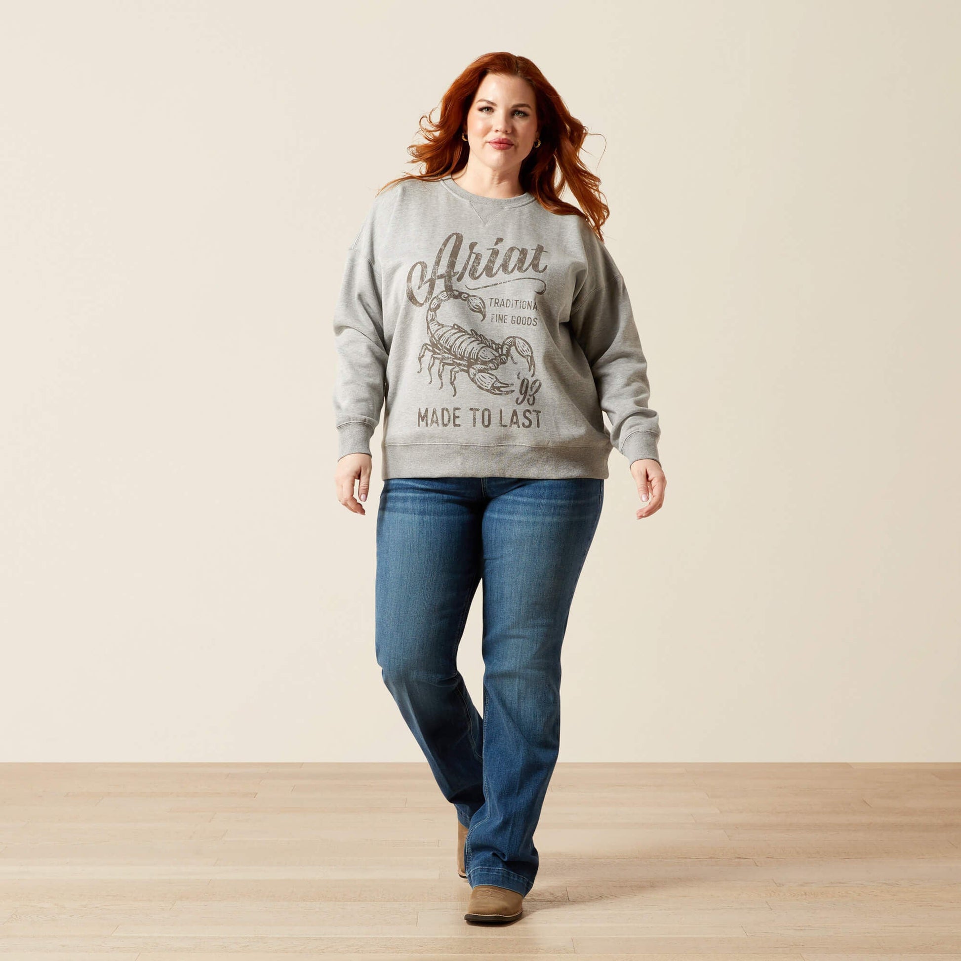Scorpion Script Oversized Sweatshirt Women | Ariat on sale
