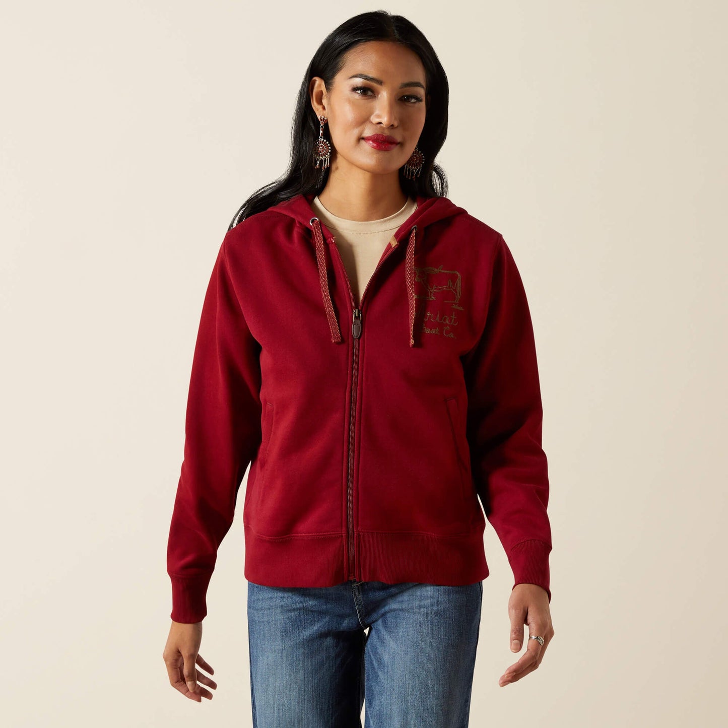 Stitched Full Zip Hoodie Women | Ariat discount