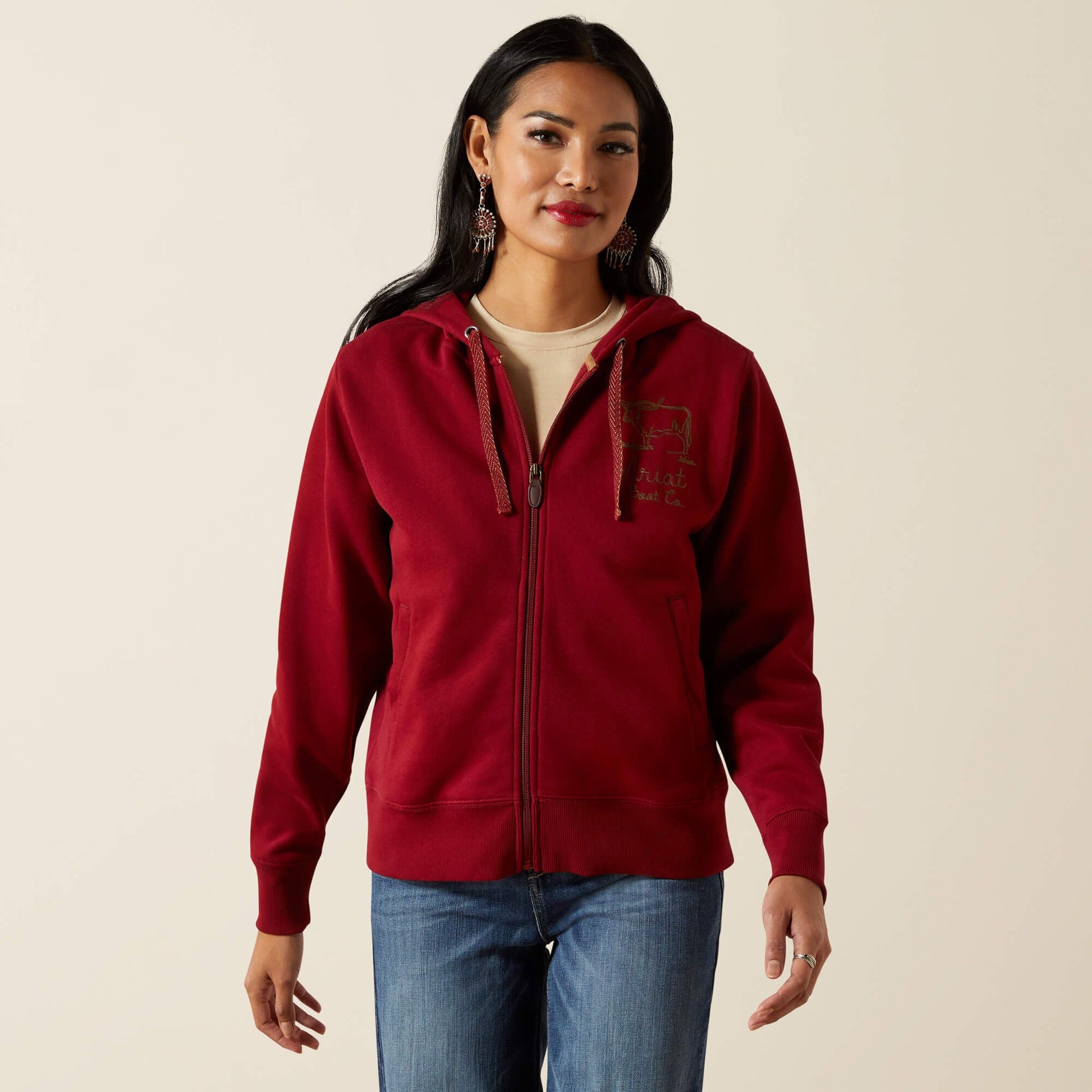 Stitched Full Zip Hoodie Women | Ariat discount