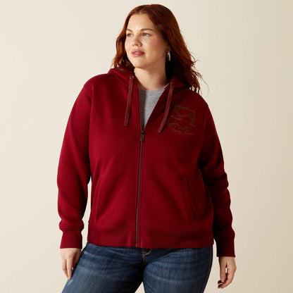 Stitched Full Zip Hoodie Women | Ariat discount