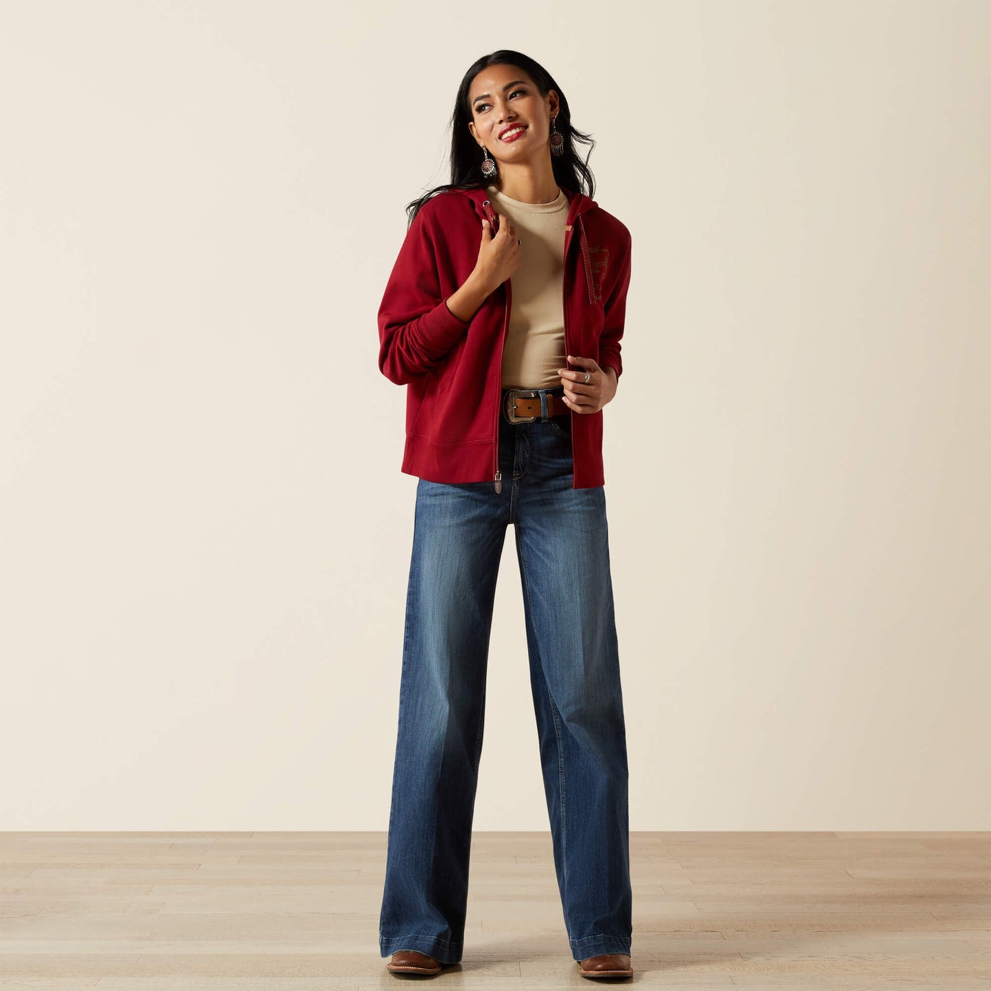 Stitched Full Zip Hoodie Women | Ariat discount