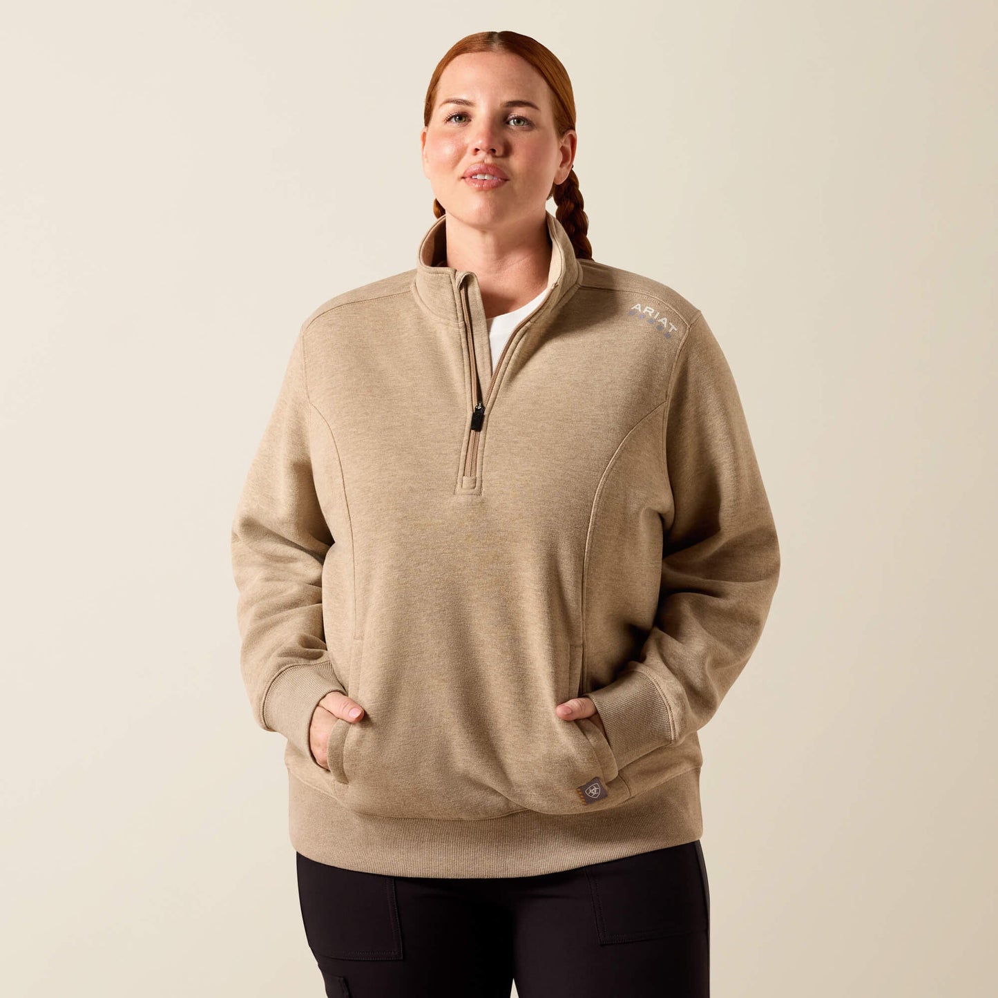 Rebar Lightweight Mock 1/2 Zip Sweatshirt Women | Ariat for sale