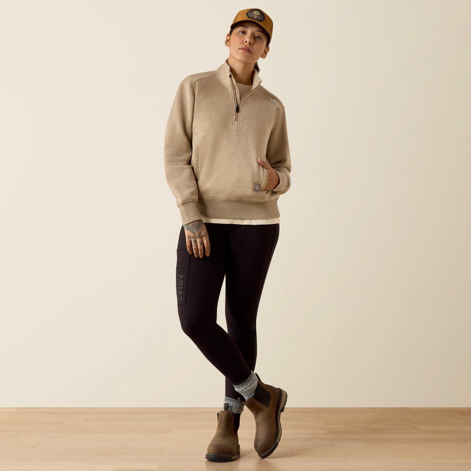 Rebar Lightweight Mock 1/2 Zip Sweatshirt Women | Ariat for sale
