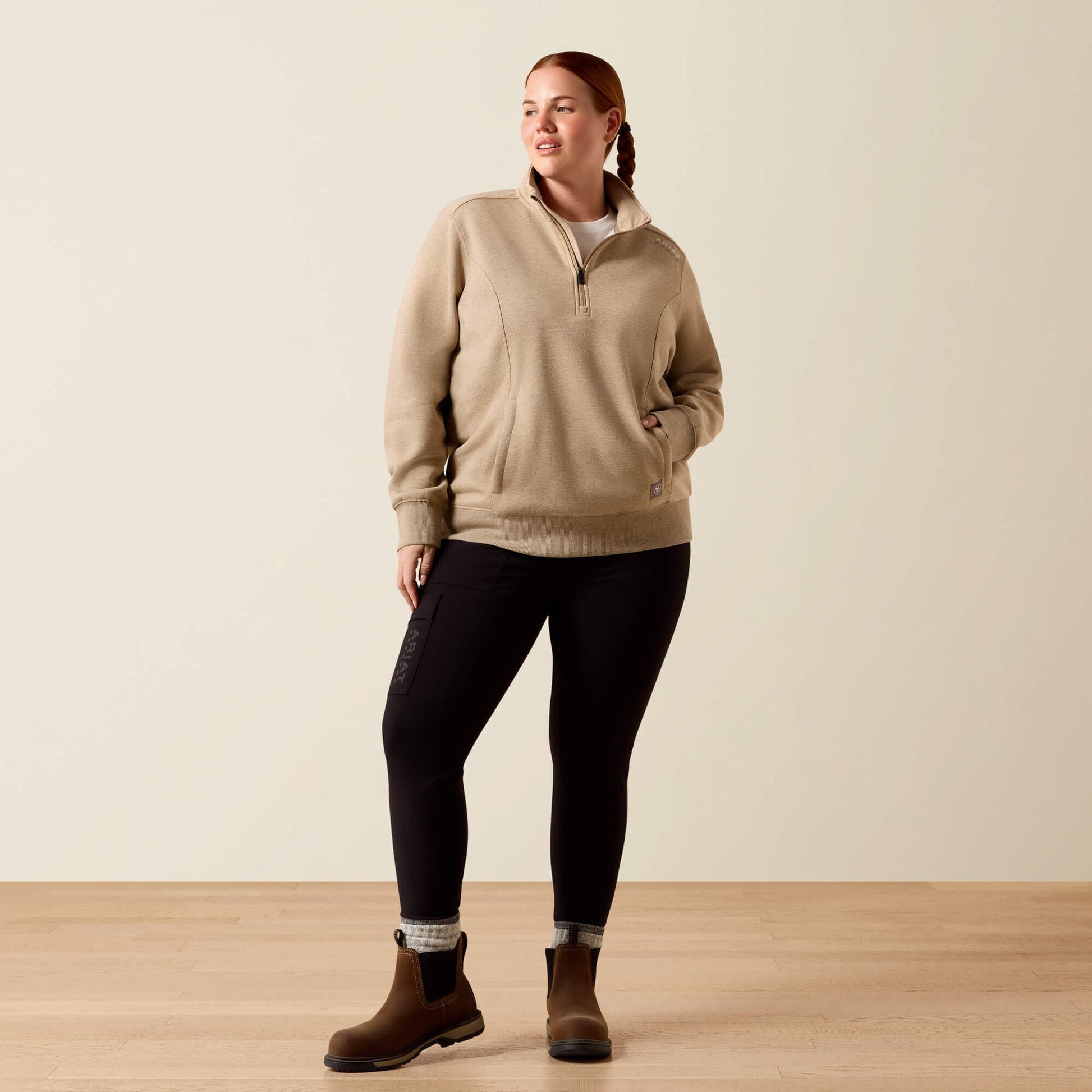 Rebar Lightweight Mock 1/2 Zip Sweatshirt Women | Ariat for sale