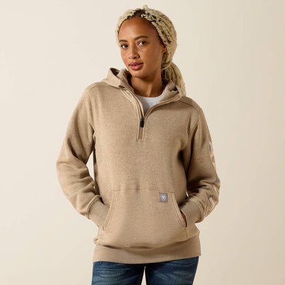 Rebar Lightweight Logo 1/2 Zip Hoodie Women | Ariat online