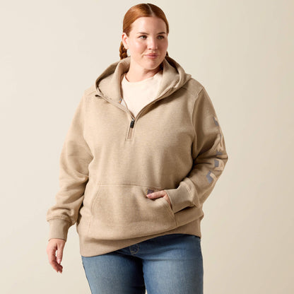 Rebar Lightweight Logo 1/2 Zip Hoodie Women | Ariat online