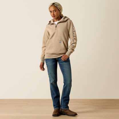 Rebar Lightweight Logo 1/2 Zip Hoodie Women | Ariat online