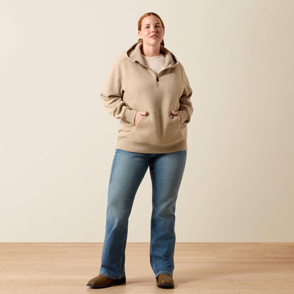 Rebar Lightweight Logo 1/2 Zip Hoodie Women | Ariat online