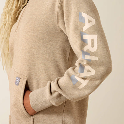 Rebar Lightweight Logo 1/2 Zip Hoodie Women | Ariat online