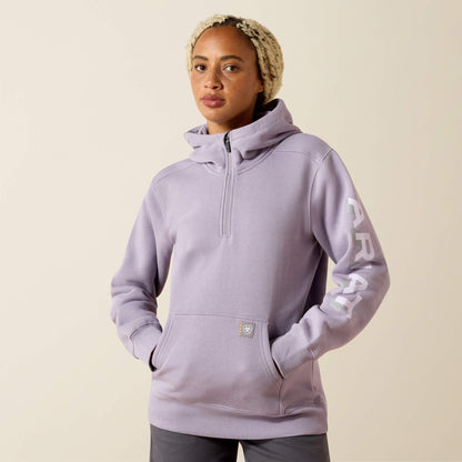 Rebar Lightweight Logo 1/2 Zip Hoodie Women | Ariat online shop