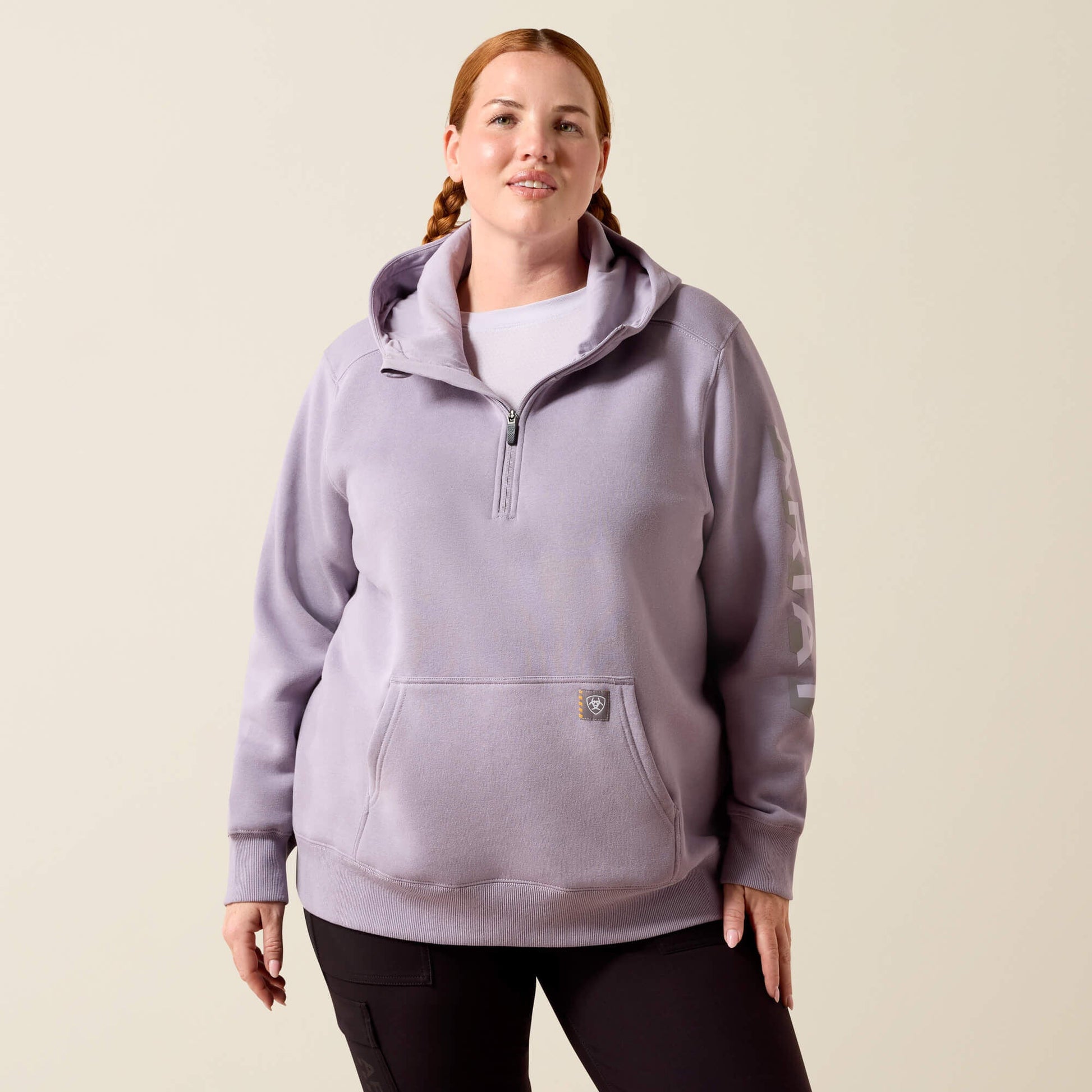Rebar Lightweight Logo 1/2 Zip Hoodie Women | Ariat online shop