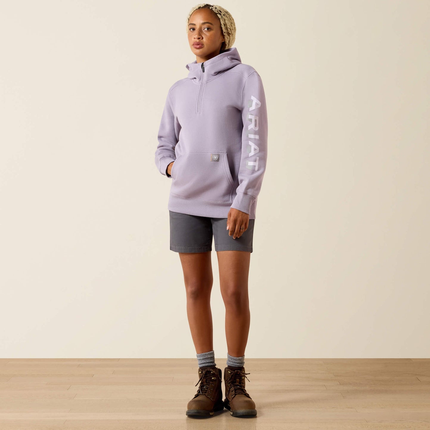 Rebar Lightweight Logo 1/2 Zip Hoodie Women | Ariat online shop