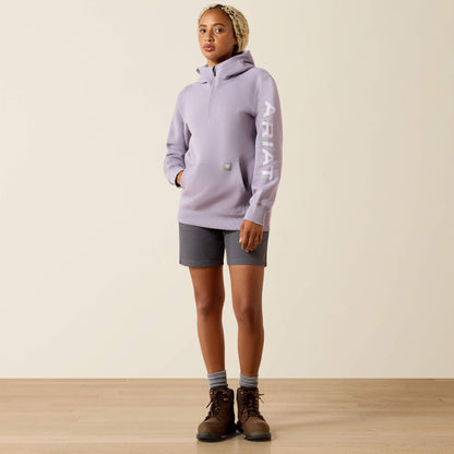 Rebar Lightweight Logo 1/2 Zip Hoodie Women | Ariat online shop