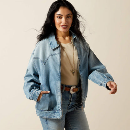Cheyenne Denim Bomber Jacket Women | Ariat online