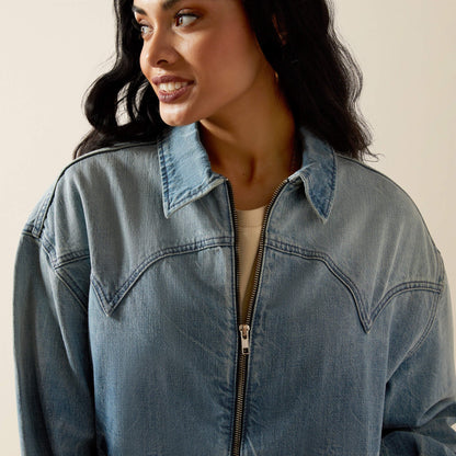 Cheyenne Denim Bomber Jacket Women | Ariat online
