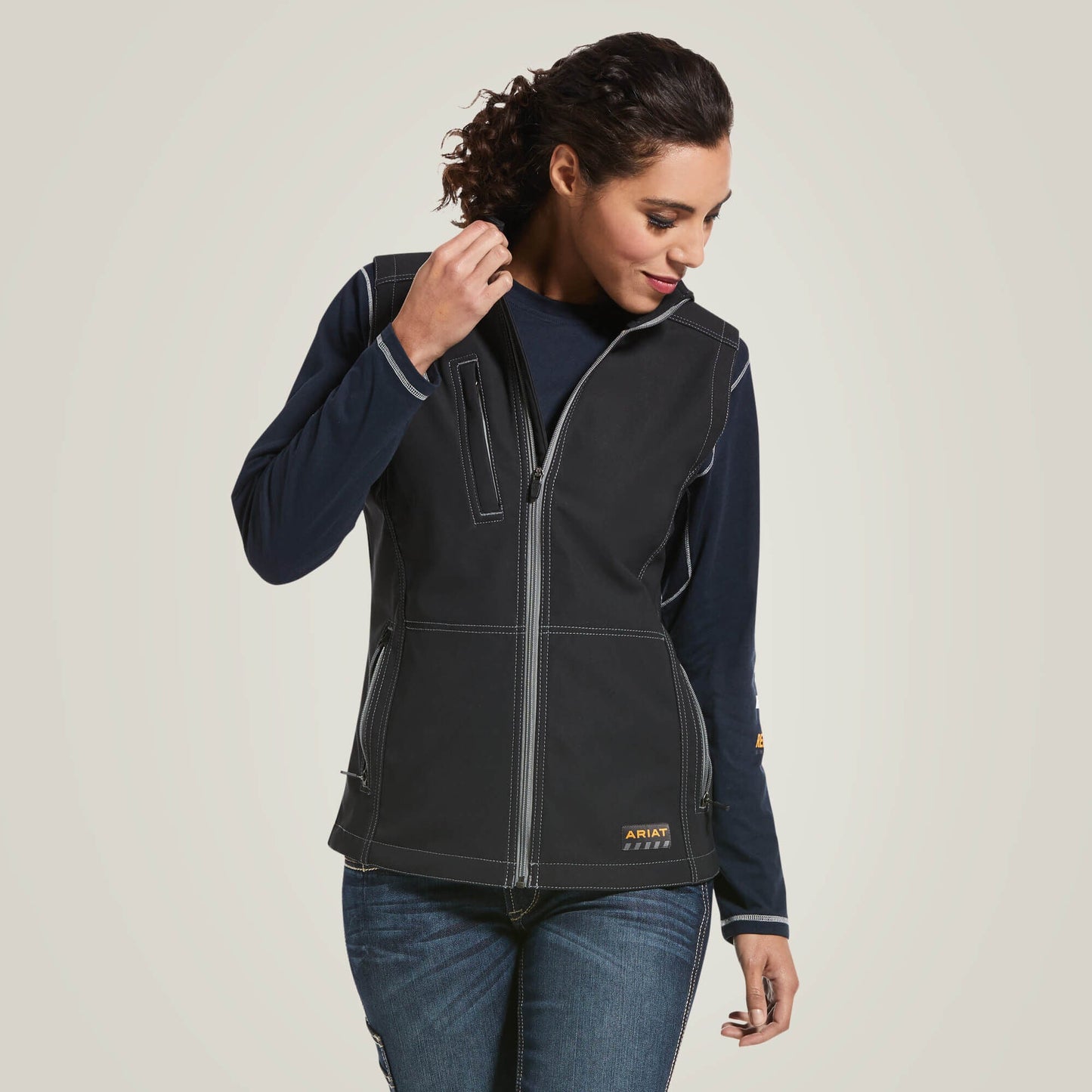 Rebar Stretch Canvas Softshell Vest Women | Ariat for sale