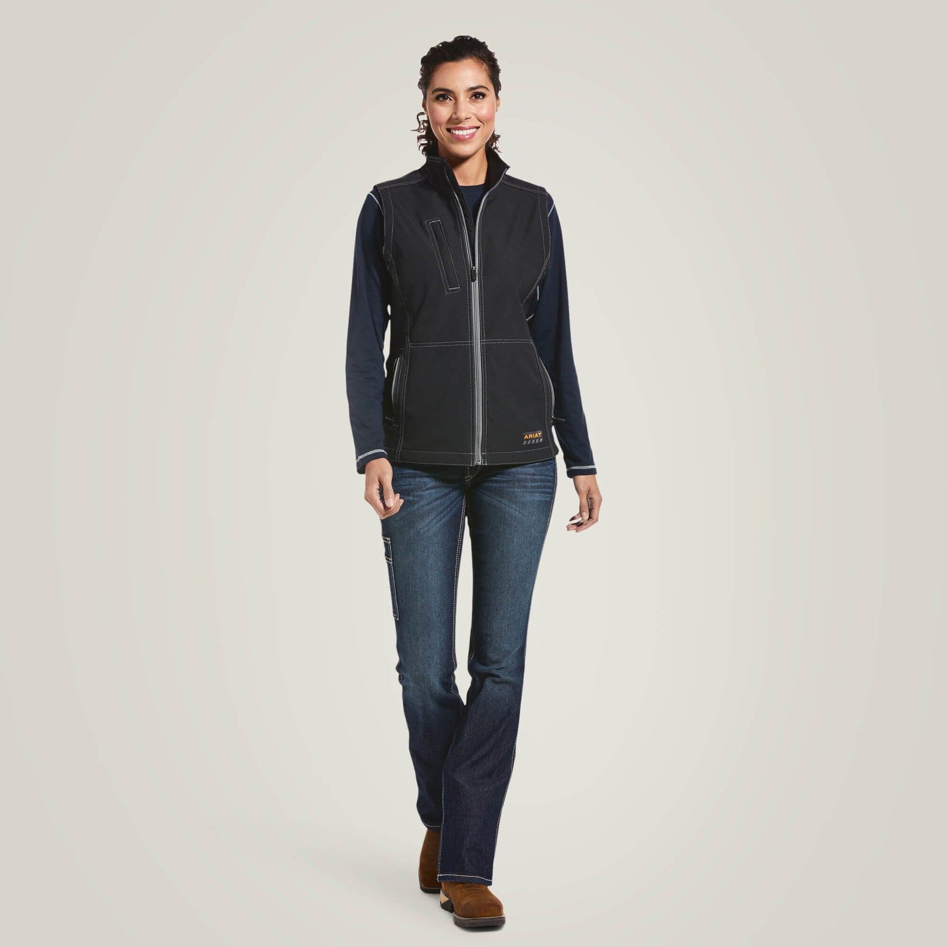 Rebar Stretch Canvas Softshell Vest Women | Ariat for sale