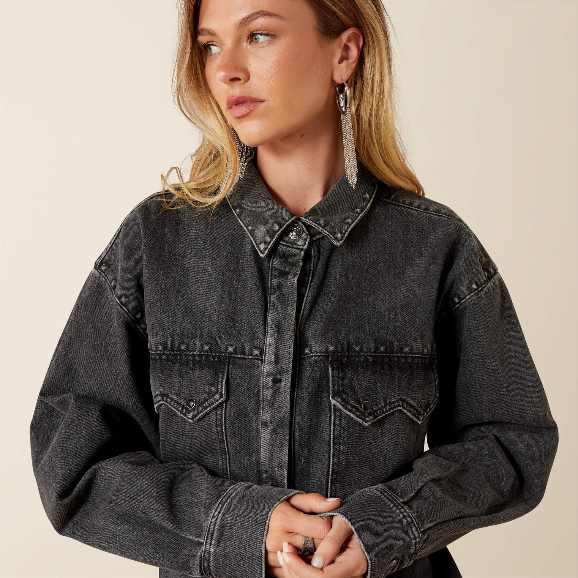 Lux Oversized Denim Jacket Women | Ariat outlet