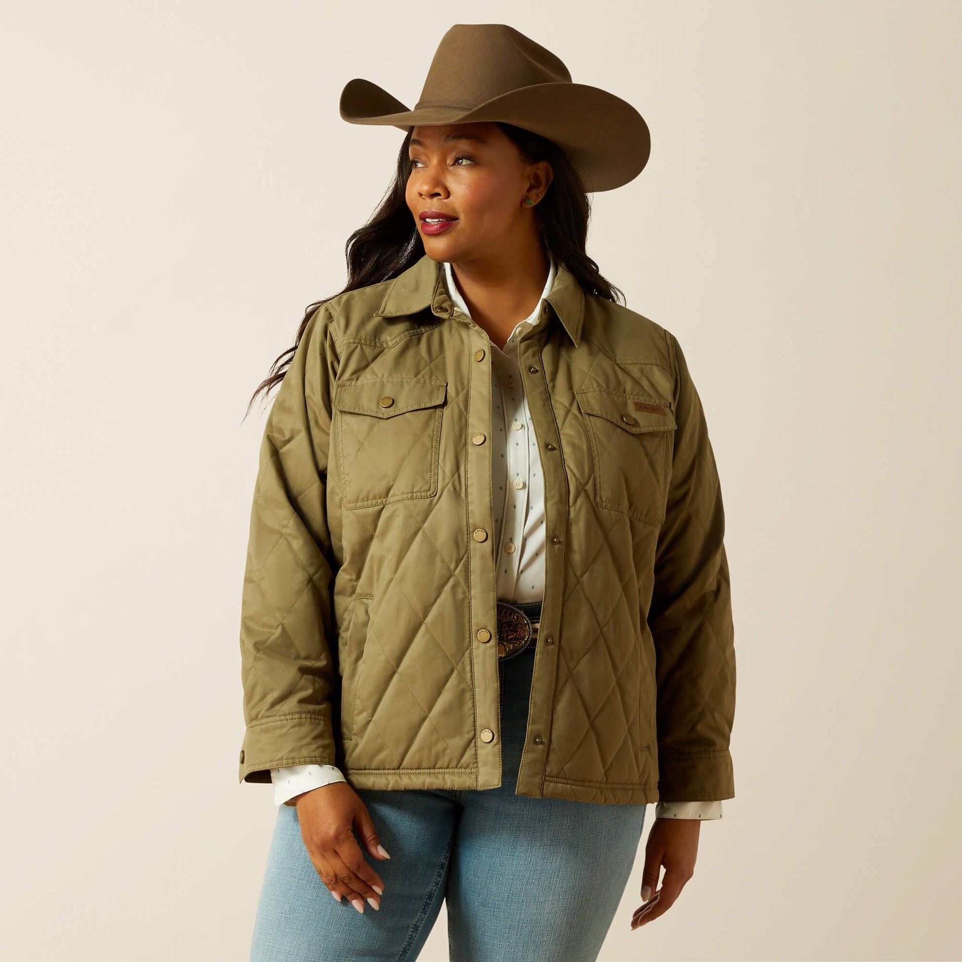 Grizzly Quilted Barn Jacket Women | Ariat for sale
