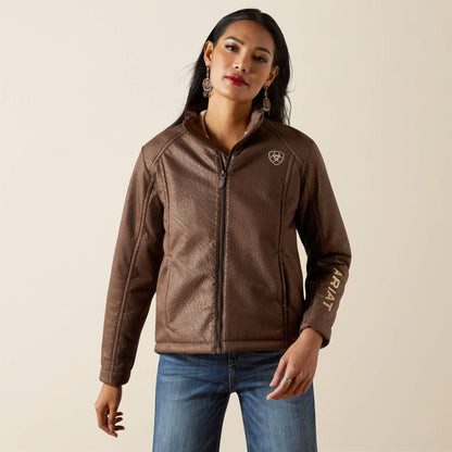 Ariat Logo Softshell Faux Leather Jacket Women | Ariat discount