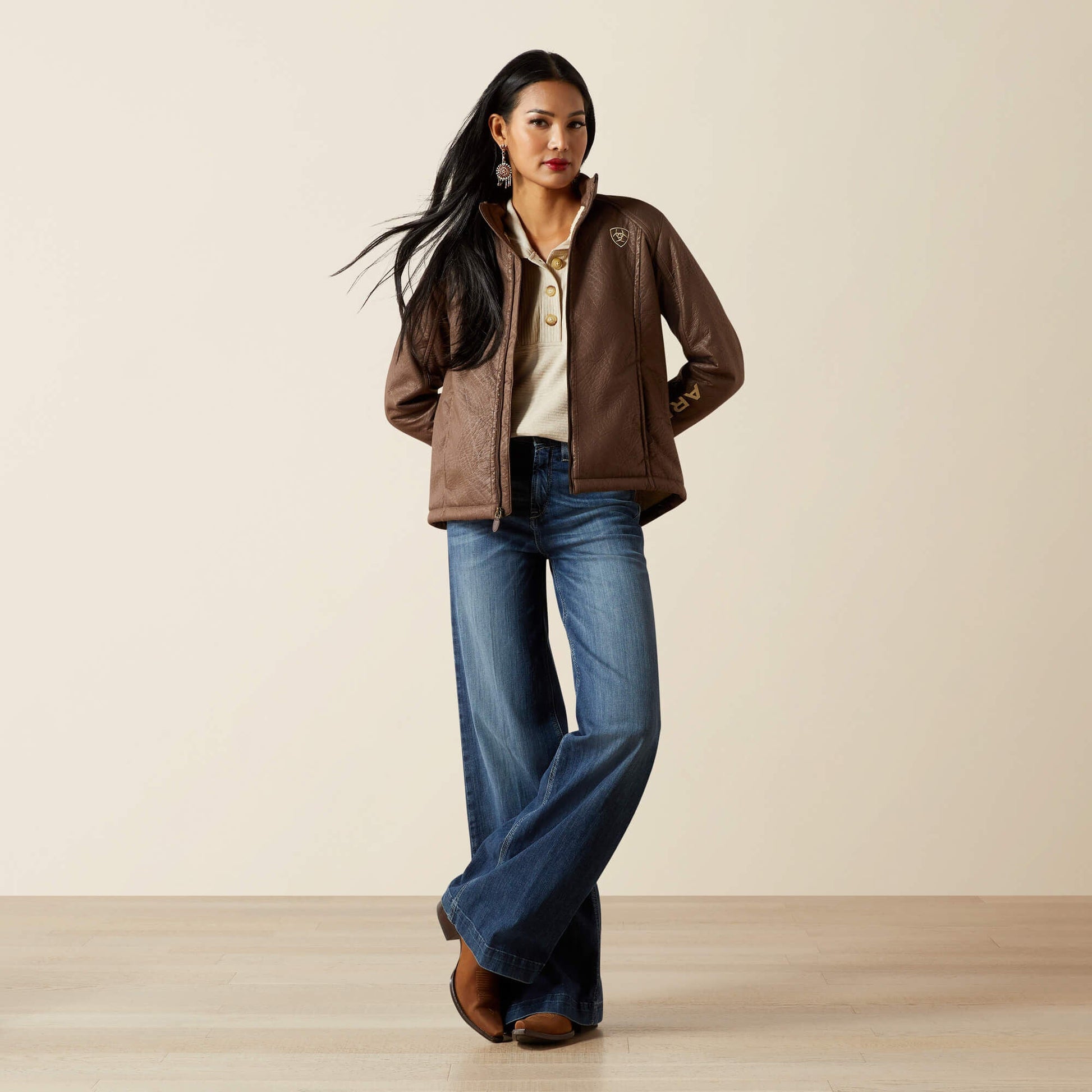 Ariat Logo Softshell Faux Leather Jacket Women | Ariat discount