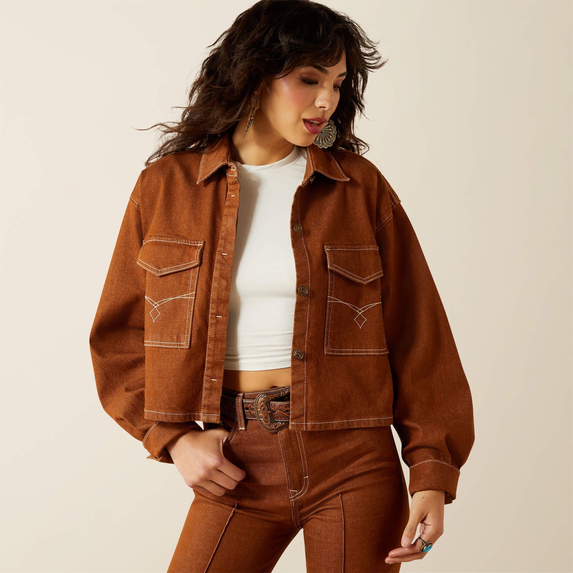 Boxy Cropped Denim Jacket Women | Ariat online shop