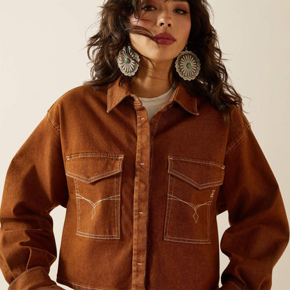 Boxy Cropped Denim Jacket Women | Ariat online shop