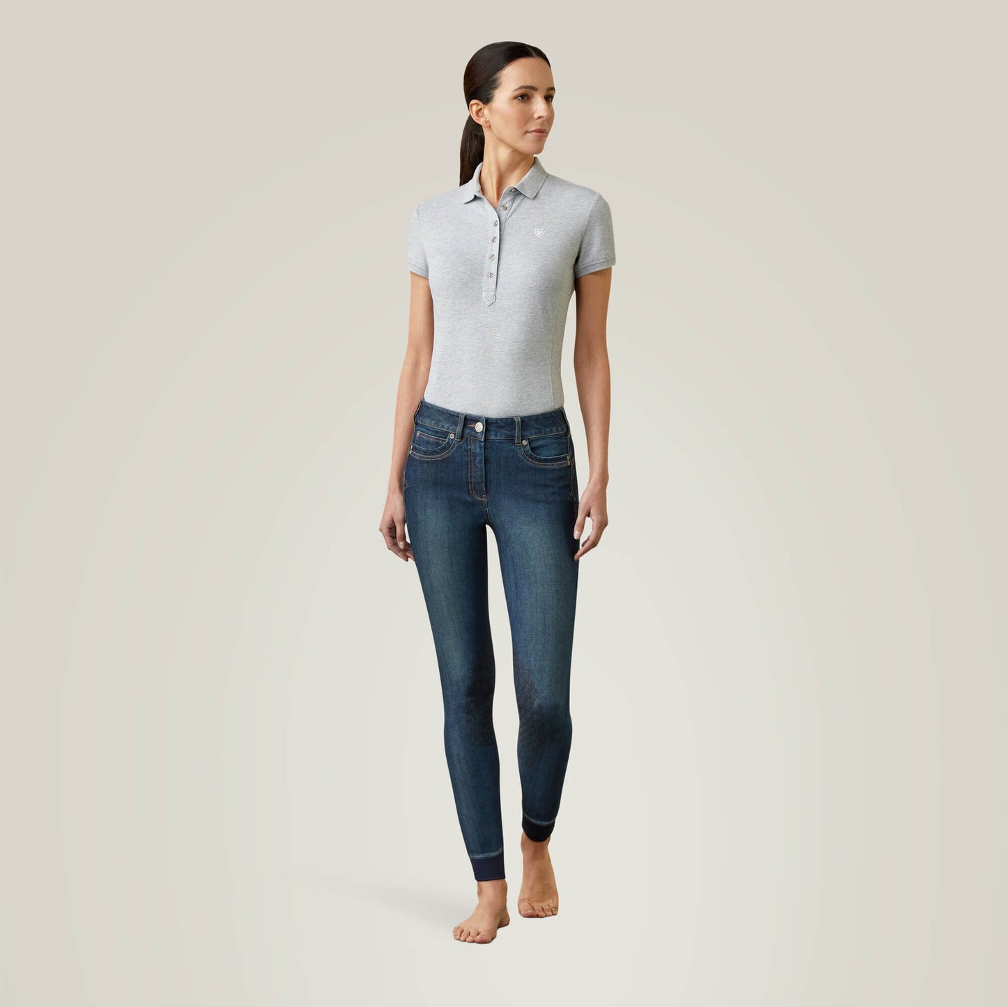 Halo Denim Knee Patch Breech Women | Ariat online