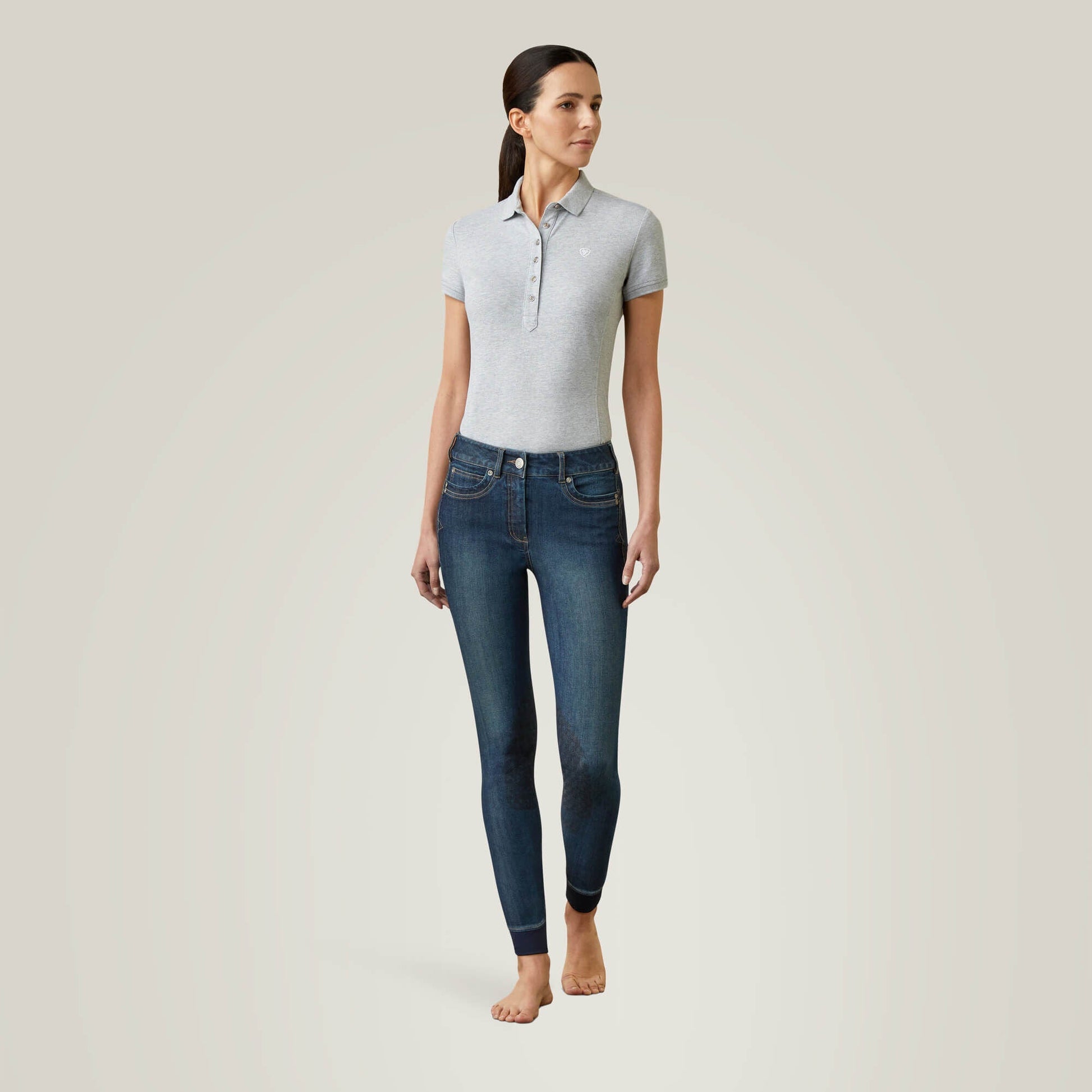 Halo Denim Knee Patch Breech Women | Ariat online