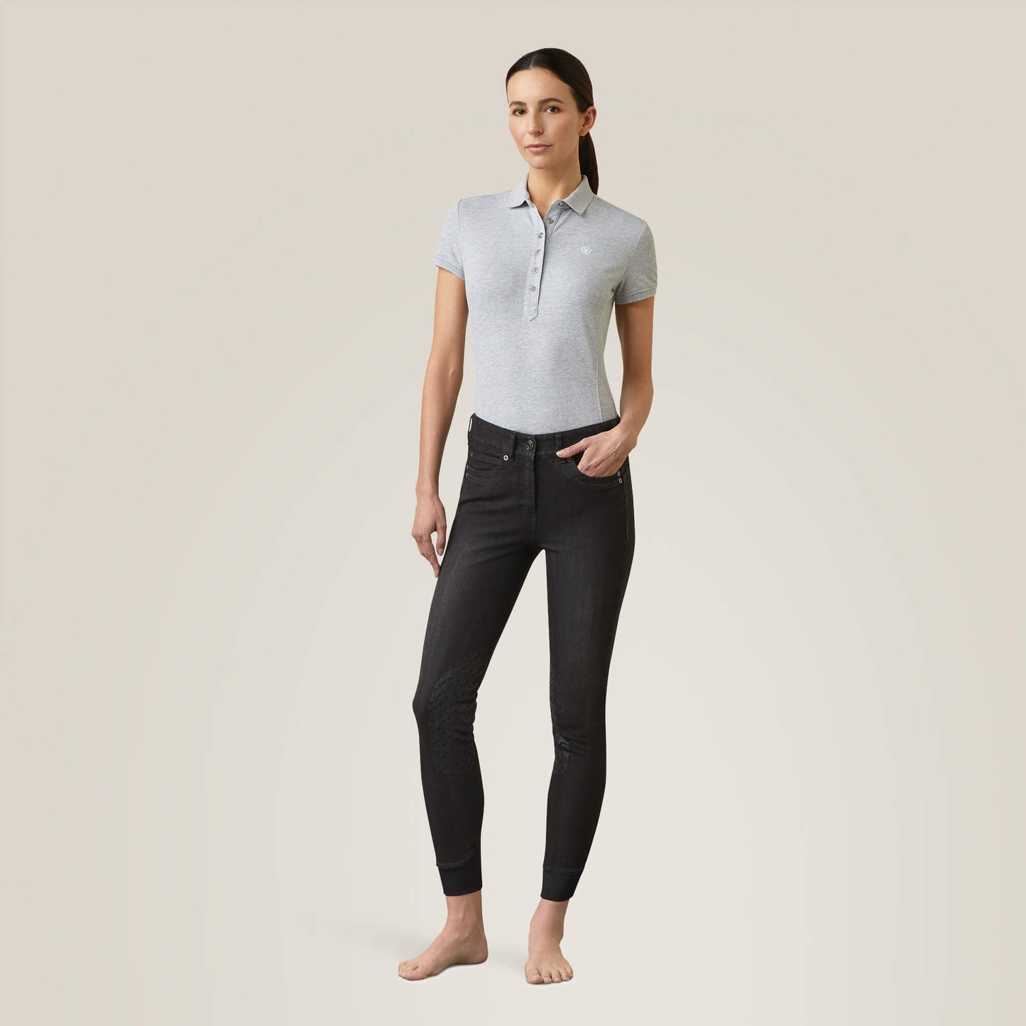 Halo B Denim Knee Patch Breech Women | Ariat online