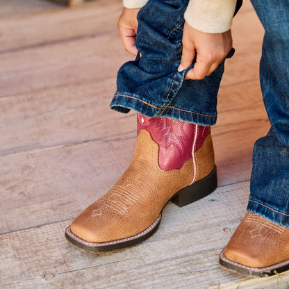 Tombstone Wide Square Toe Western Boot Kids | Ariat online shop