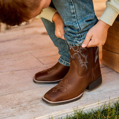 Tombstone Wide Square Toe Western Boot Kids | Ariat on sale