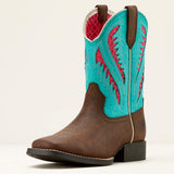 RICH CLAY/TURQUOISE FLORAL EMBOSS