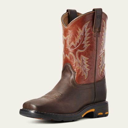 WorkHog Wide Square Toe Boot Kids | Ariat sale