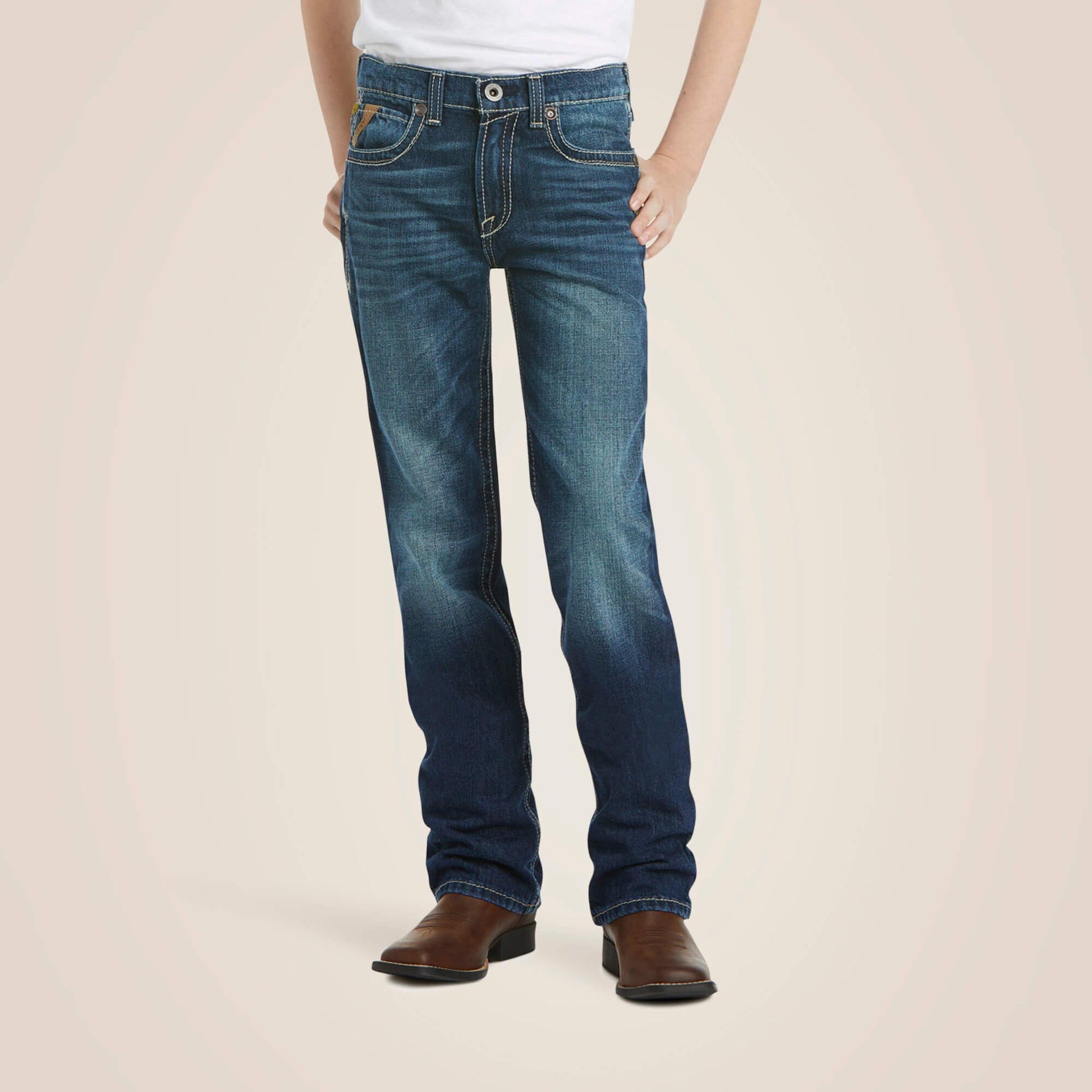 B5 Slim Boundary Stackable Straight Leg Jean Kids | Ariat for sale