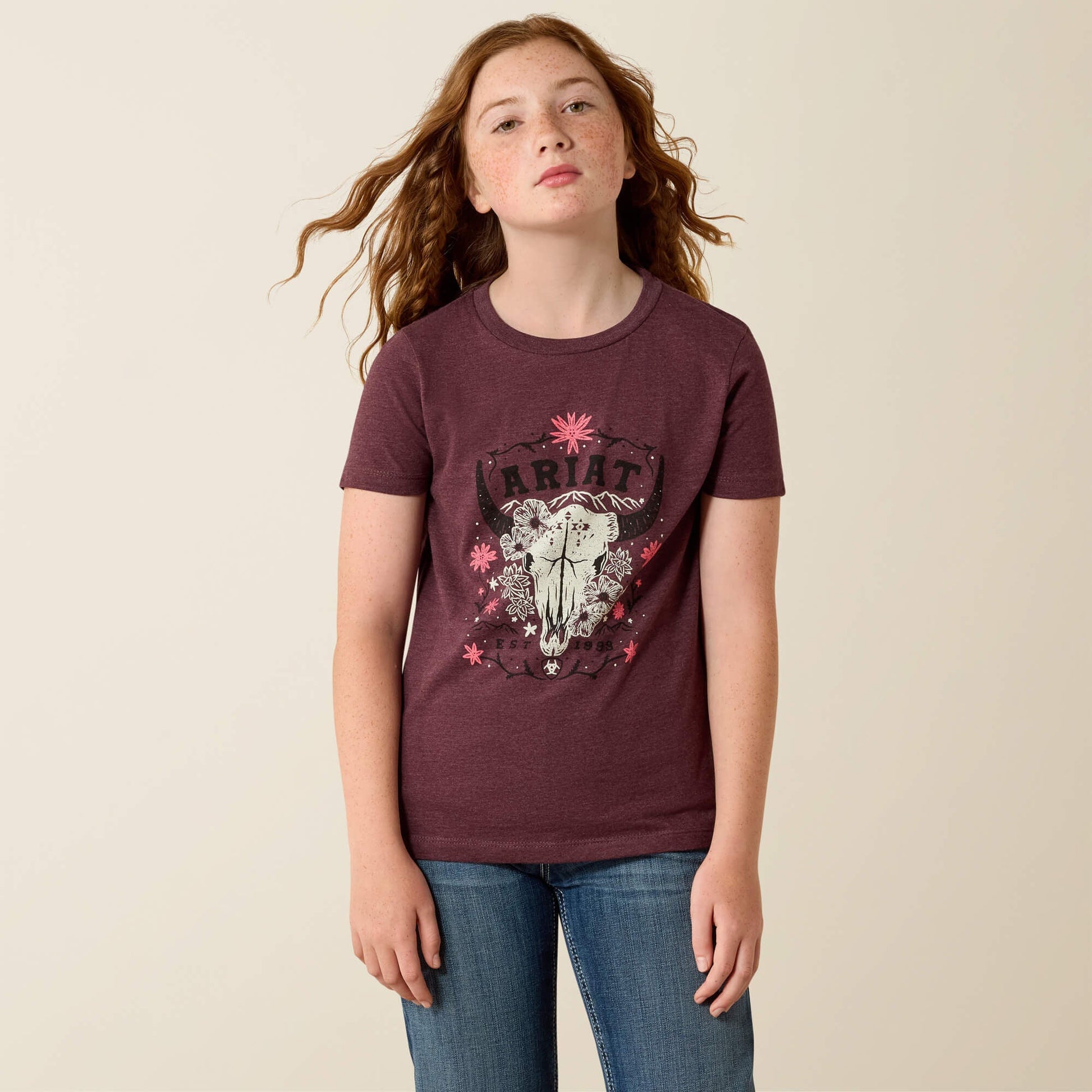 Ariat Skulls Florals T-Shirt Kids | Ariat outlet